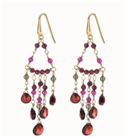 Ohrringe Ishwara Dame CROMATICA in Silber Granato ORCR3/GR